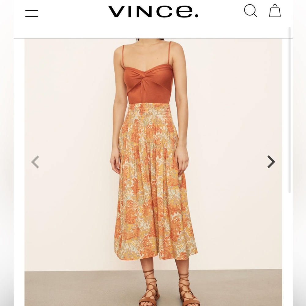 Vince Shirred Skirt
